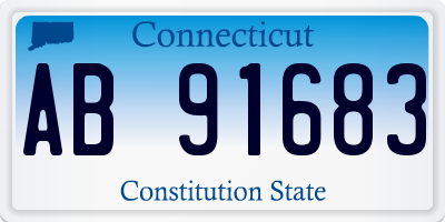 CT license plate AB91683