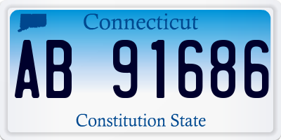 CT license plate AB91686