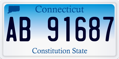 CT license plate AB91687