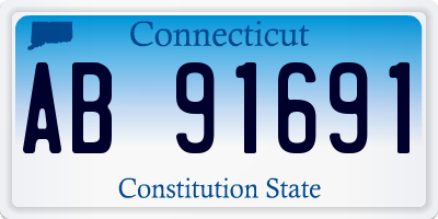 CT license plate AB91691