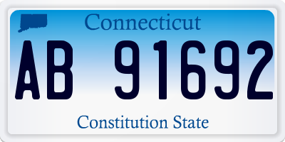 CT license plate AB91692