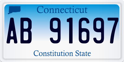 CT license plate AB91697