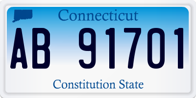 CT license plate AB91701