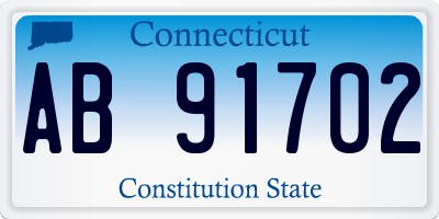 CT license plate AB91702