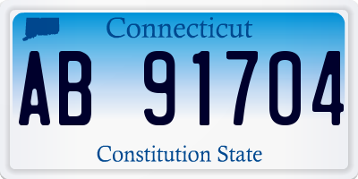 CT license plate AB91704