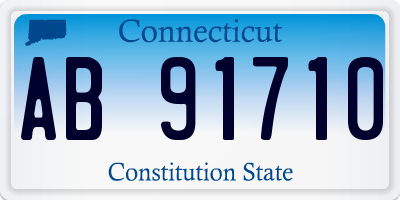 CT license plate AB91710