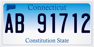 CT license plate AB91712