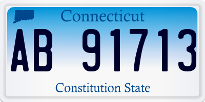 CT license plate AB91713