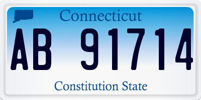 CT license plate AB91714