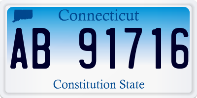 CT license plate AB91716