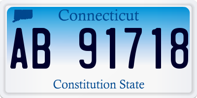 CT license plate AB91718