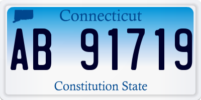 CT license plate AB91719