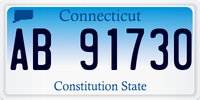 CT license plate AB91730