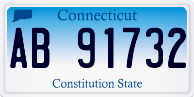 CT license plate AB91732