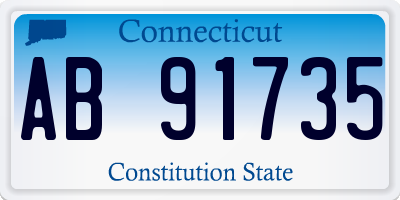 CT license plate AB91735