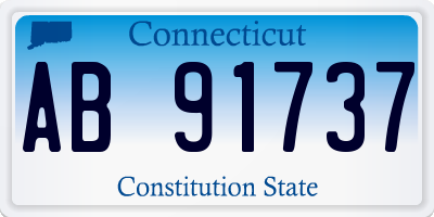 CT license plate AB91737