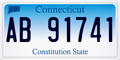 CT license plate AB91741