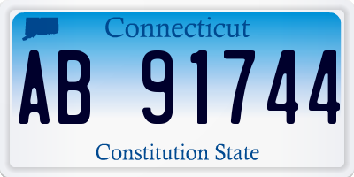 CT license plate AB91744