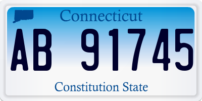 CT license plate AB91745