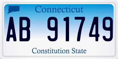 CT license plate AB91749