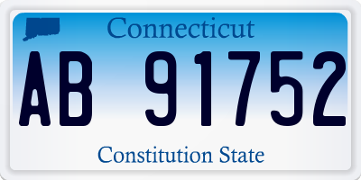 CT license plate AB91752