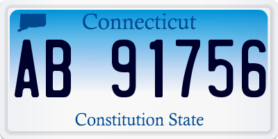 CT license plate AB91756