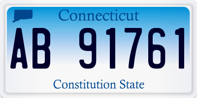 CT license plate AB91761