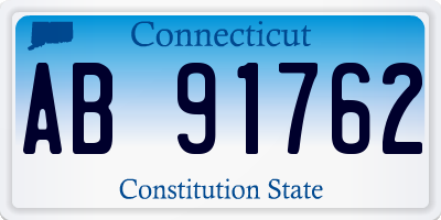 CT license plate AB91762