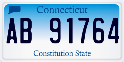 CT license plate AB91764