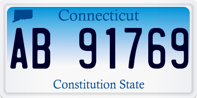 CT license plate AB91769