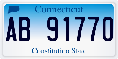 CT license plate AB91770