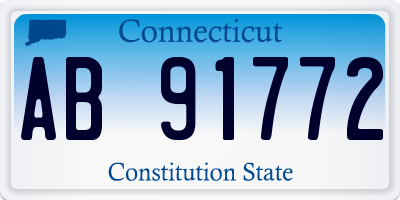 CT license plate AB91772