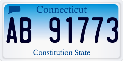 CT license plate AB91773