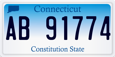 CT license plate AB91774