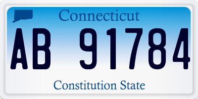 CT license plate AB91784