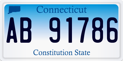 CT license plate AB91786