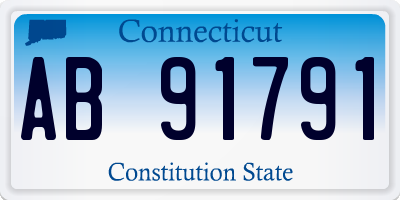 CT license plate AB91791