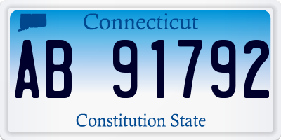 CT license plate AB91792