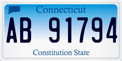 CT license plate AB91794
