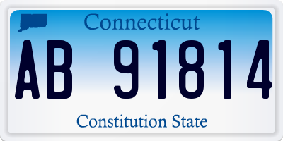 CT license plate AB91814