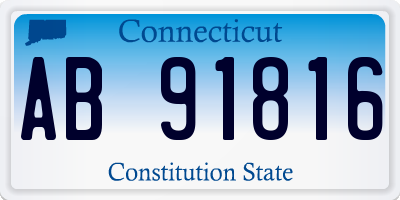 CT license plate AB91816