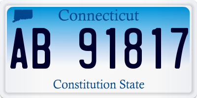 CT license plate AB91817