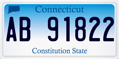 CT license plate AB91822