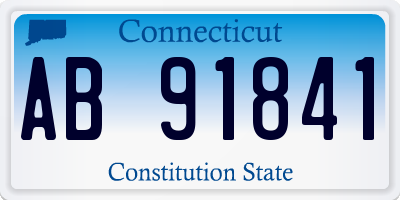CT license plate AB91841