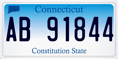 CT license plate AB91844