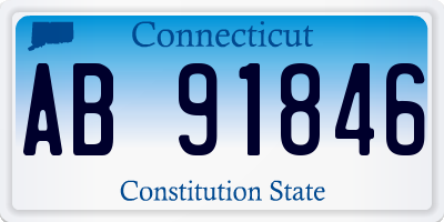 CT license plate AB91846