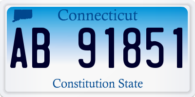 CT license plate AB91851