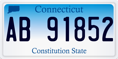 CT license plate AB91852
