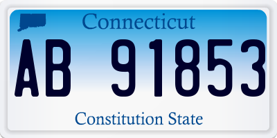 CT license plate AB91853