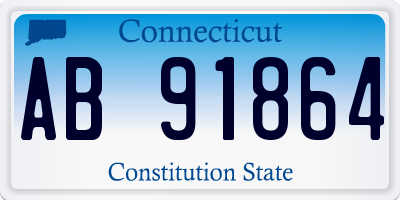 CT license plate AB91864